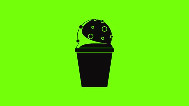 Animace ikon popcornu — Stock video