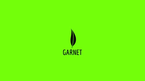 Animação de ícone de folha Garnet — Vídeo de Stock