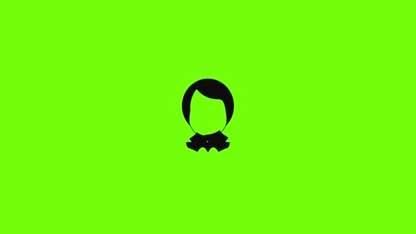 Female user icon animation — ストック動画