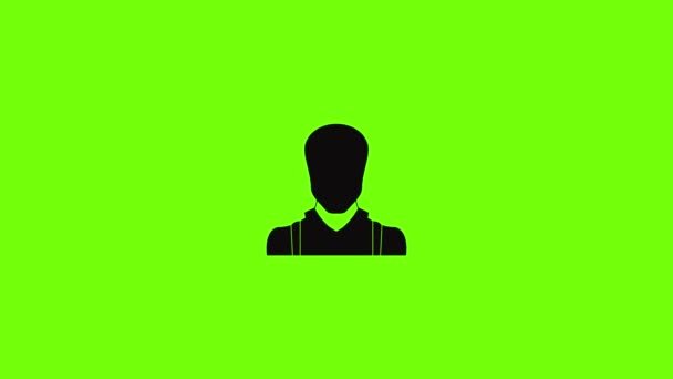 Werknemer avatar pictogram animatie — Stockvideo