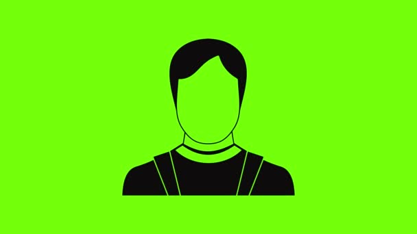 Mann avatar icon animation — Stockvideo