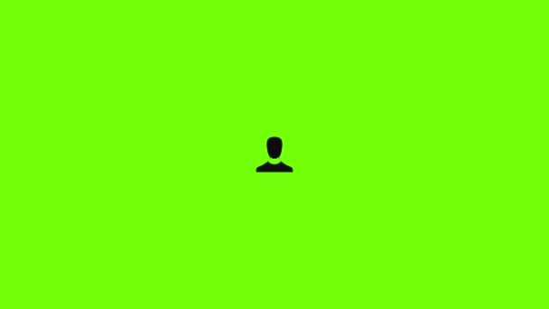 Man avatar icon animation — Stock Video