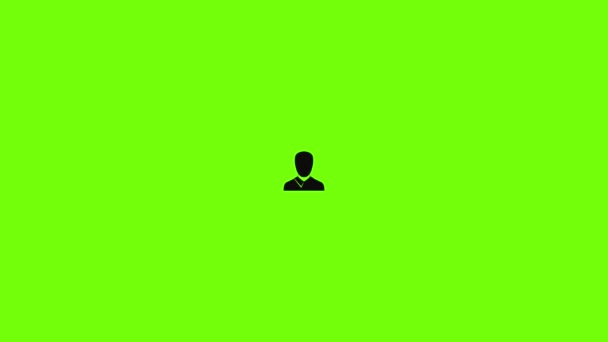 Homme avatar icône animation — Video