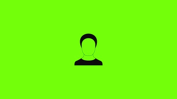 Homem avatar ícone animação — Vídeo de Stock