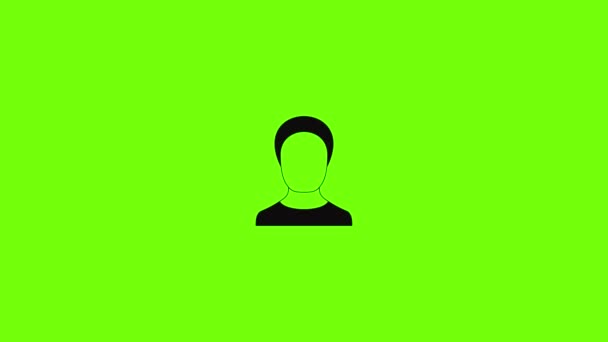 Man avatar icon animation — Stock Video