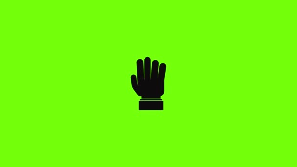 Hand stop icon animation — ストック動画