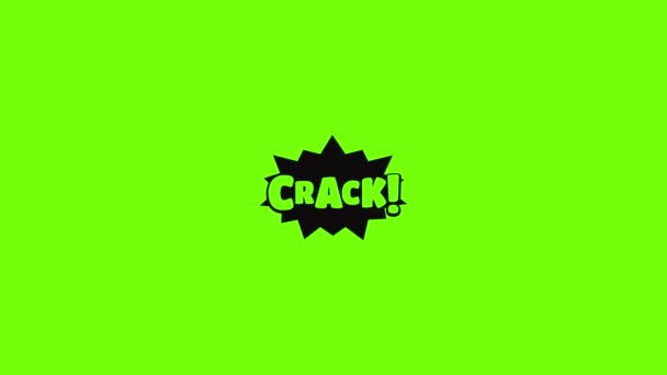 Komiks boom crack animacja ikona — Wideo stockowe