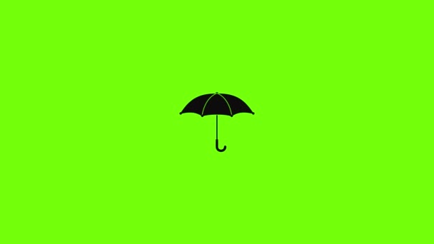 Animazione icona ombrello — Video Stock