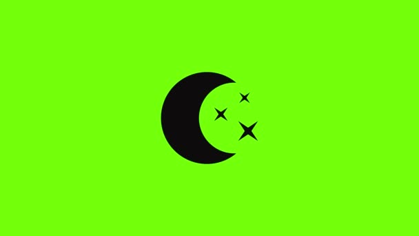 Moon night icon animation — Stok video