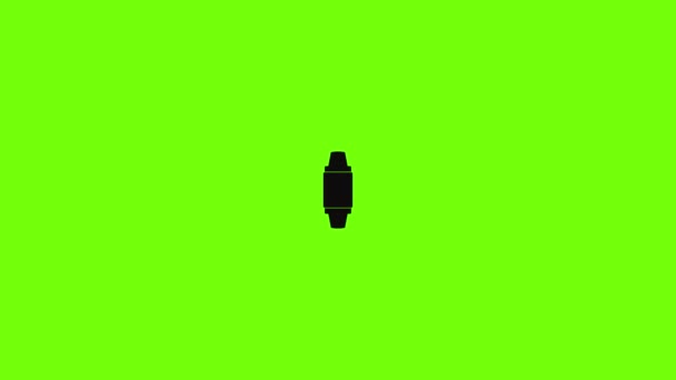 Reloj de pulsera de madera icono de animación — Vídeos de Stock