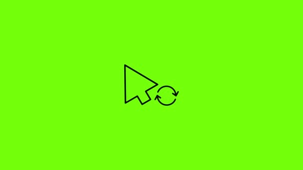 Arrow cursor loading icon animation — ストック動画