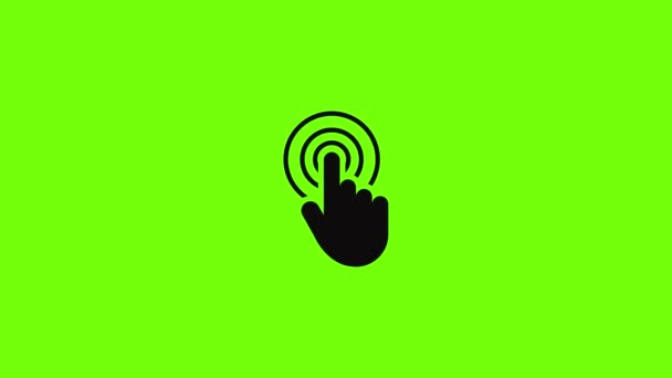 Hand cursor web icon animation — Stock Video