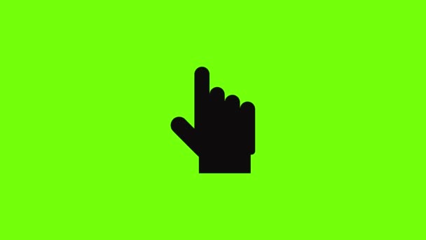 Hand cursor website icon animation — Stock Video