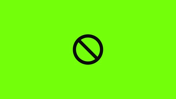 Cursor stop element icon animation — ストック動画