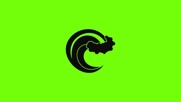Wave storm icon animation — Video