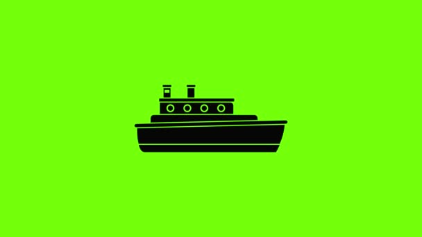 Ship reizen pictogram animatie — Stockvideo