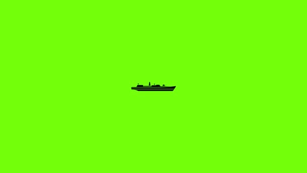 Animación icono de combate nave — Vídeos de Stock