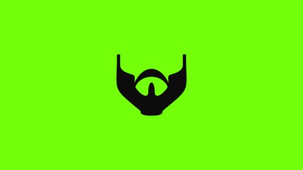 Much beard icon animation — Stock Video