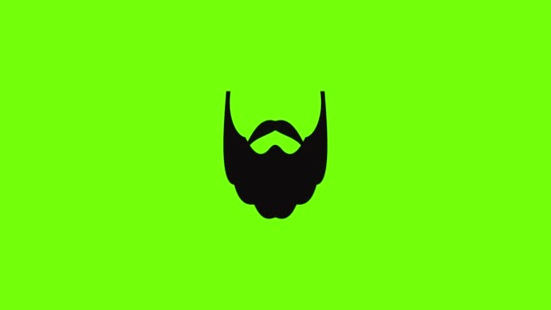 Lange baard pictogram animatie — Stockvideo