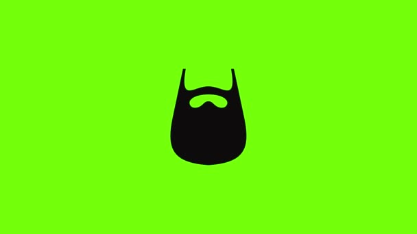 Smooth beard icon animation — 图库视频影像