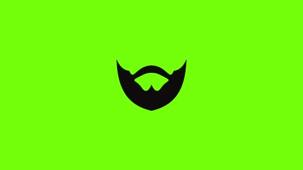 Clipped beard icon animation — 图库视频影像