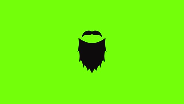 Animace ikon masky vousů — Stock video