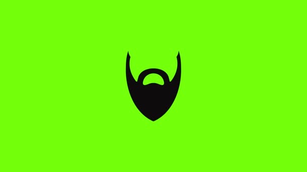 Heavy beard icon animation — 图库视频影像