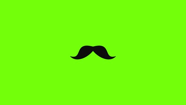 Norway mustache icon animation — ストック動画