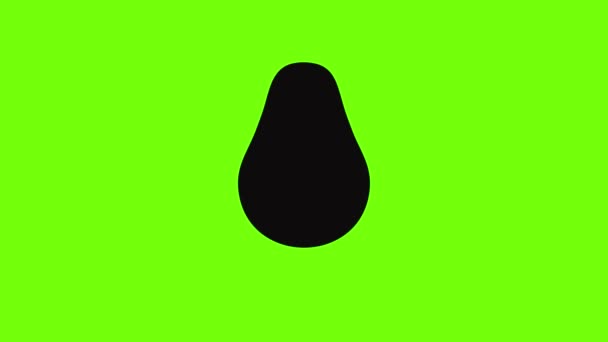 Animación icono de aguacate — Vídeo de stock