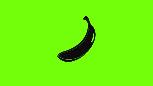 Animacja ikony banana — Wideo stockowe