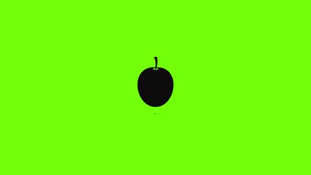 Apricot icon animation — Stock Video