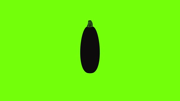 Zucchini icon animation — Stock Video