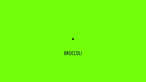 Broccoli icon animation — Stock Video