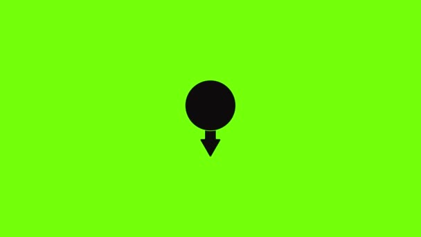 Pushpin pictogram animatie — Stockvideo