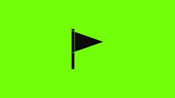 Destination flag icon animation — Stock Video