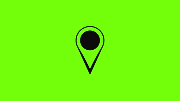 Location mark icon animation — Stok video