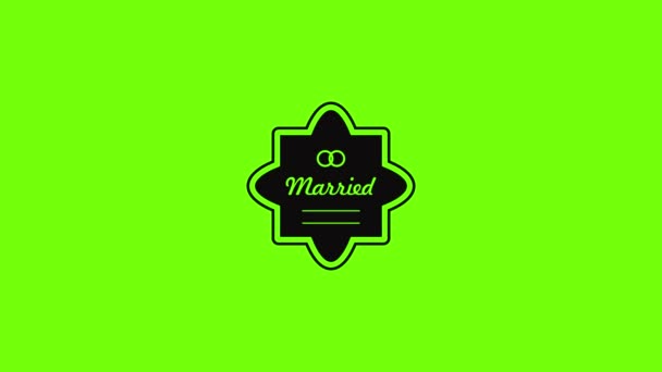 Wedding label icon animation — Video