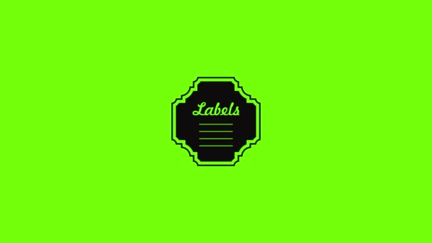 Label tag ícone animação — Vídeo de Stock
