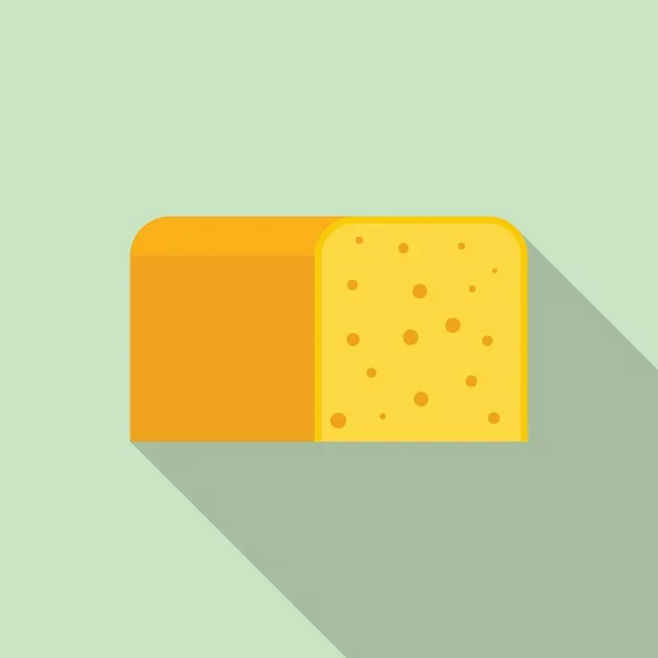 Icono del queso irlandés vector plano. Queso de vaca ternera — Archivo Imágenes Vectoriales