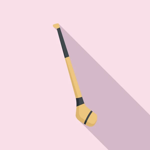 Hurling stick icon flat vector. Gaelic sport football — Stock vektor
