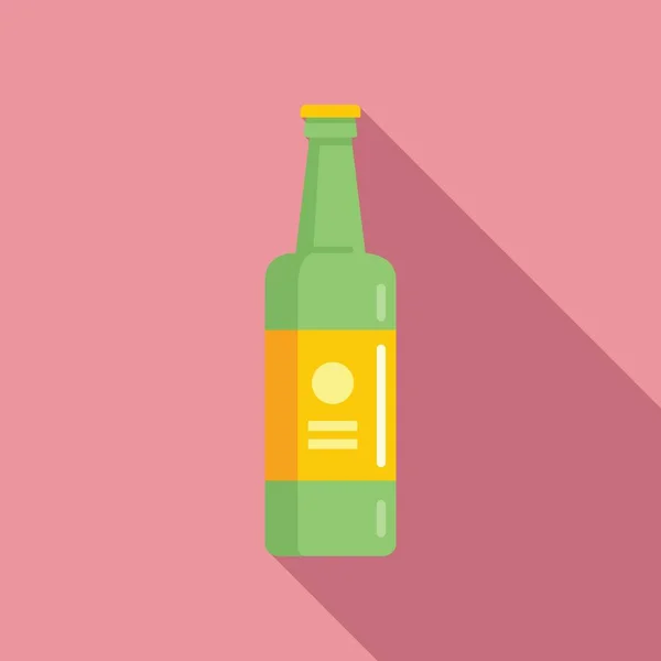 Bottiglia di birra irlandese icona vettore piatto. Bicchiere etichetta tazza — Vettoriale Stock