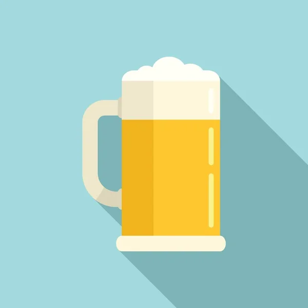 Irish beer mug icon flat vector. Happy beer glass — 图库矢量图片