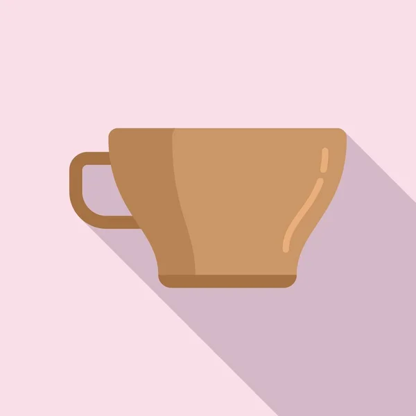 Ikona filiżanki kawy płaski wektor. Kubek gorącej kawiarni — Wektor stockowy