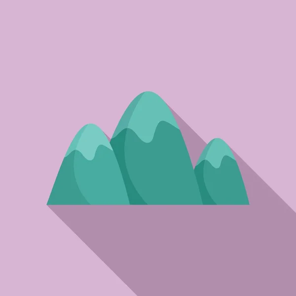 Slovenia mountain icon flat vector. Travel poster — Image vectorielle