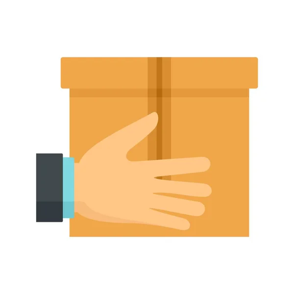 Ikona doručování balíků plochý izolovaný vektor — Stockový vektor