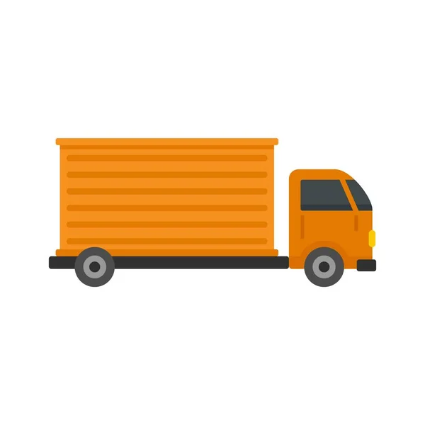 Paket kamyon dağıtım simgesi düz izole vektör — Stok Vektör