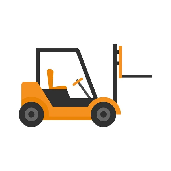Warehouse forklift icon flat isolated vector — Stock Vector