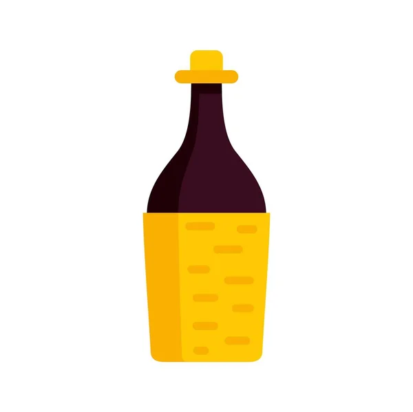 Peru wino butelka ikona płaski izolowany wektor — Wektor stockowy