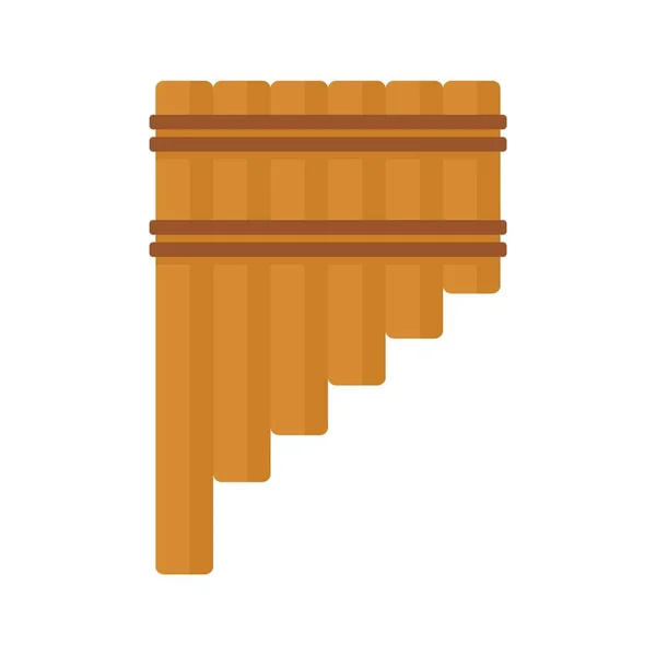 Tubo de flauta icono plano aislado vector — Vector de stock