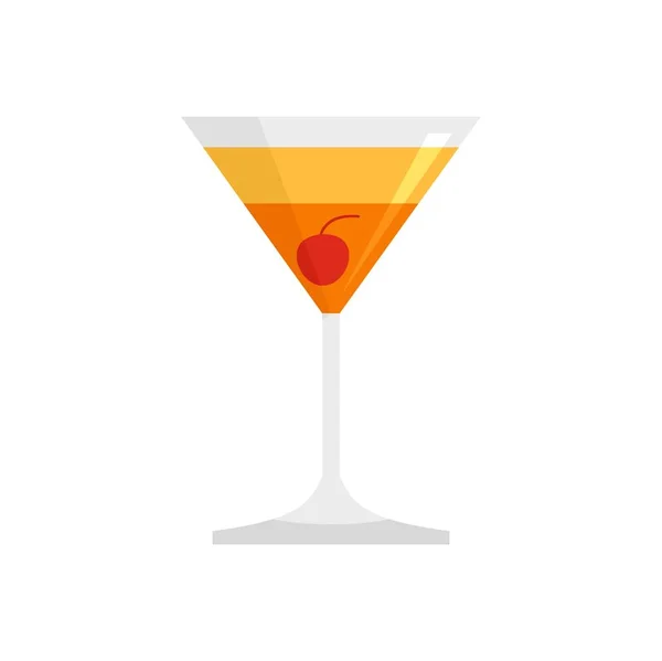 Beach cocktail icoon platte geïsoleerde vector — Stockvector